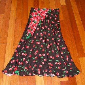 Vintage Betsey Johnson Cherry Maxi Skirt